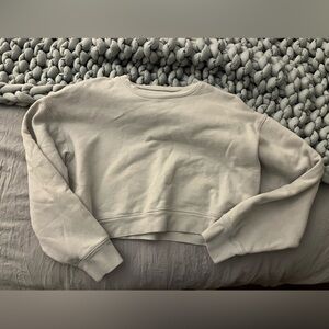 Girlfriend collective grey cropped sweatshirt